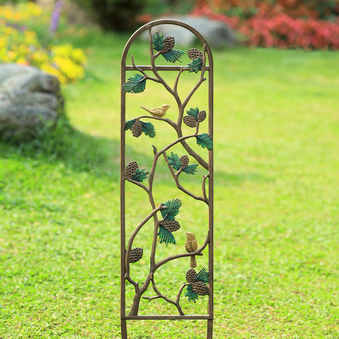 Bird and Pinecone Trellis For Garden