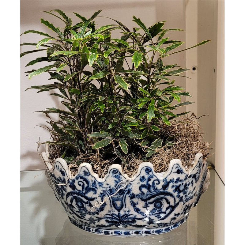 Blue Azure Casey Cachepot Planter-Porcelain