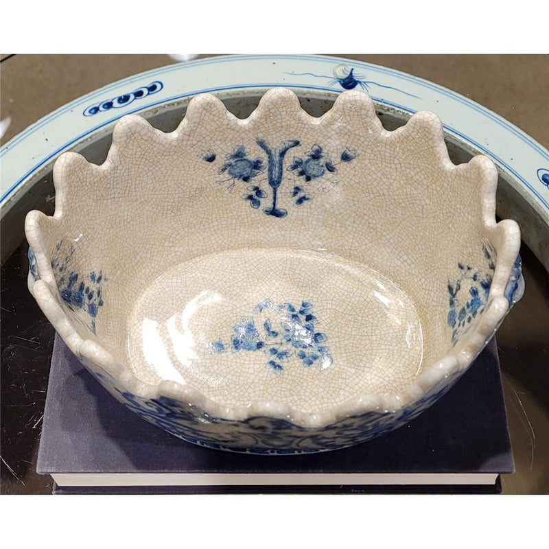 Blue Azure Casey Cachepot Planter-Porcelain