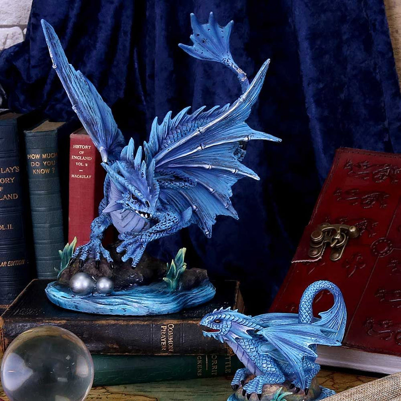 Blue Water Dragon Statue by Anne Stokes