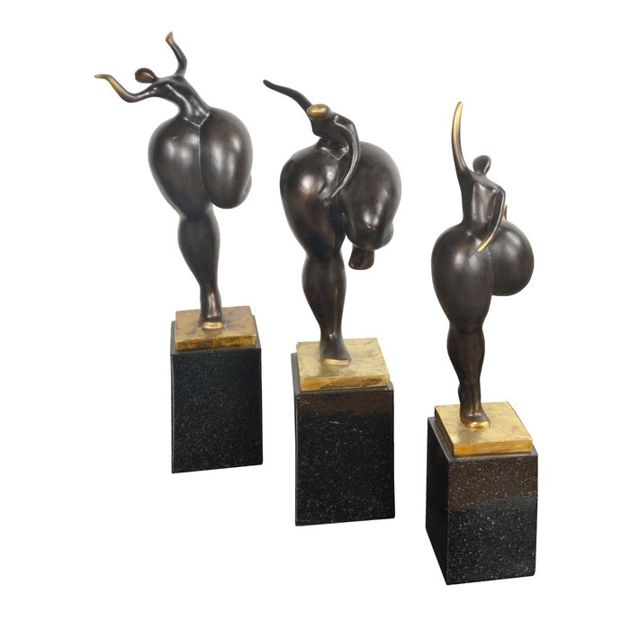 Botero Style Women Sculpture-Set of 3