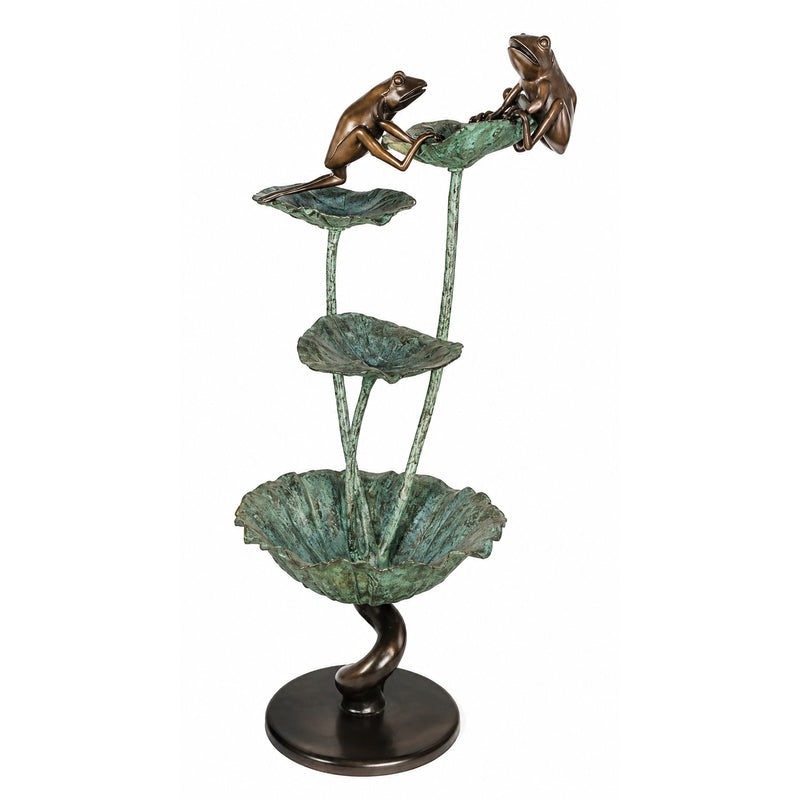 Bronze Frogs on Lotus Fountain