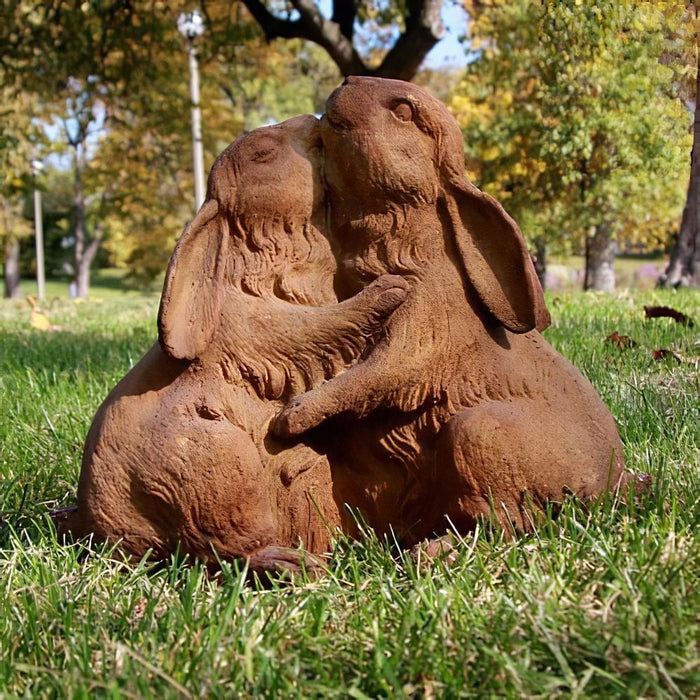 Bunny Rabbit  Couple Garden Statue