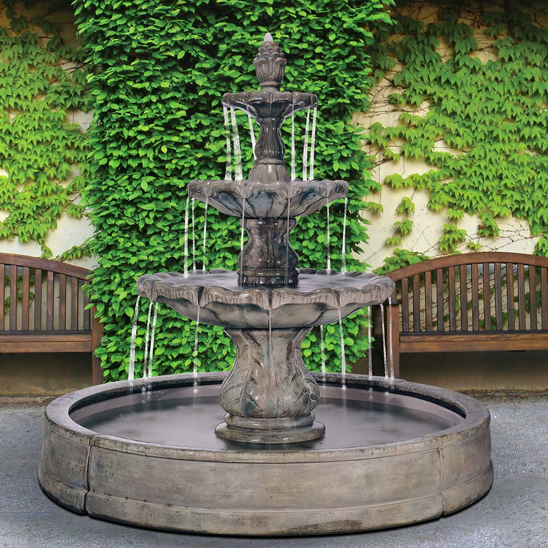 Classical Three Tier Fountain- Cast Stone