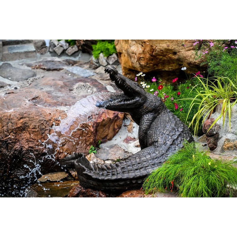 Bronze Crocodile Sculpture