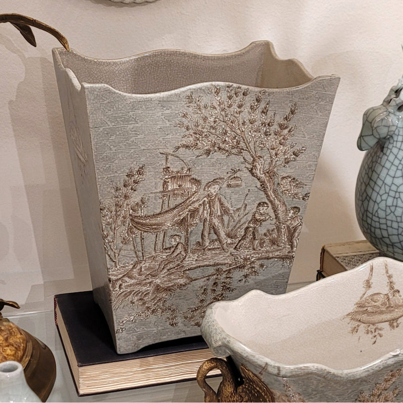 Celadon Toile Cachepot-Porcelain