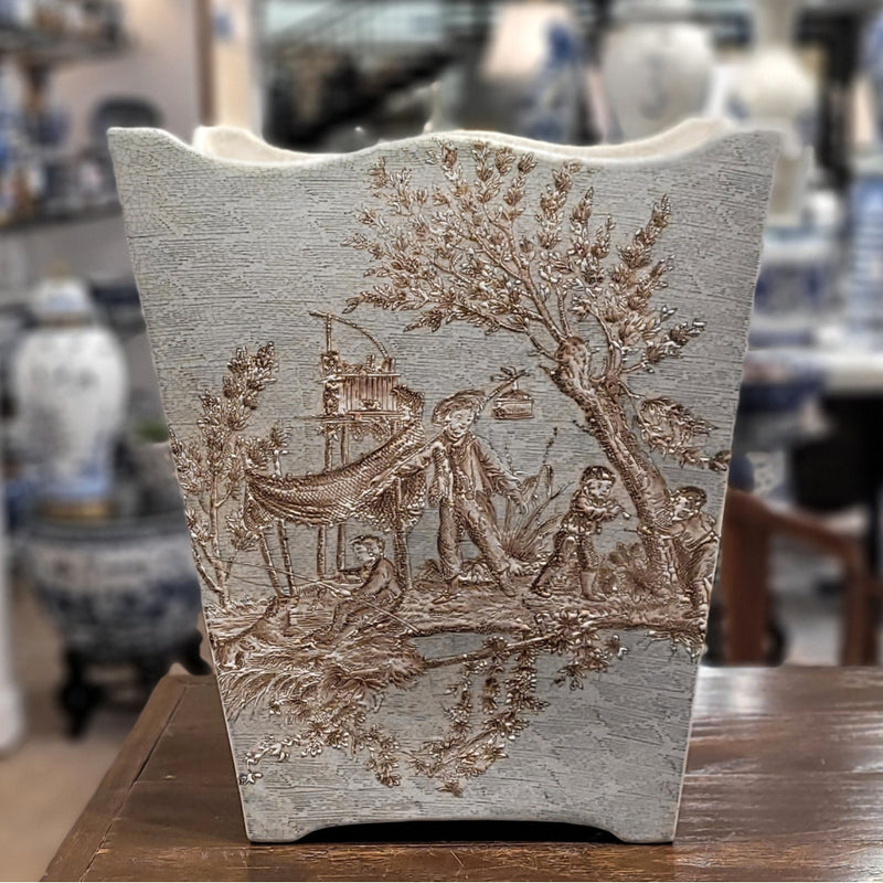 Celadon Toile Cachepot-Porcelain