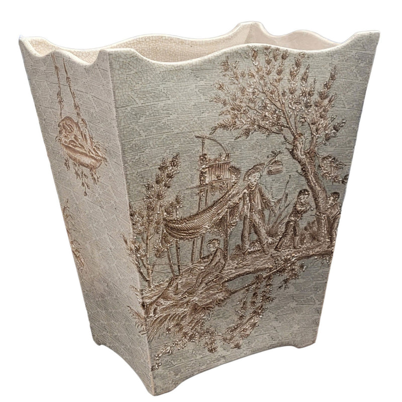 Celadon Toile Cachepot-Porcelain