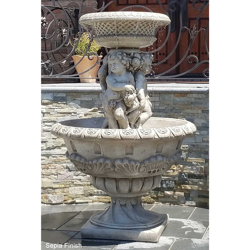 Cherubs Fountain- Cast Stone