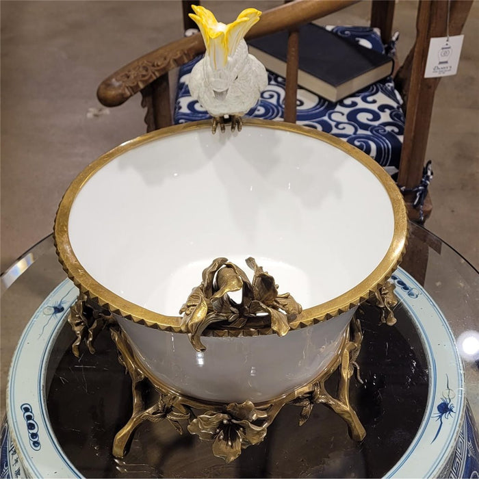 Cockatoo Basin-Porcelain & Bronze