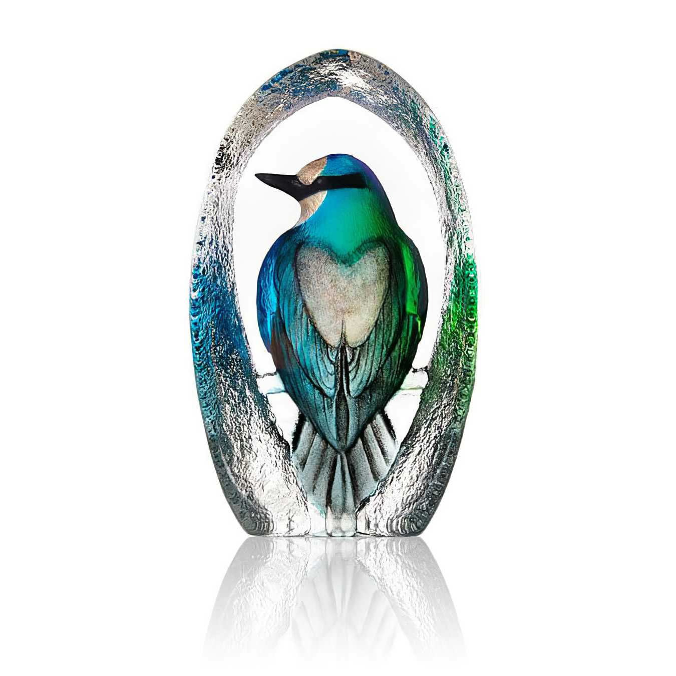 工芸品 MATS JONASSON Colorina Crystal Bird Sculpture — AllSculptures