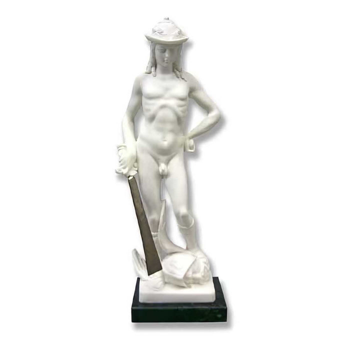 David Statue by Donatello- White Marble