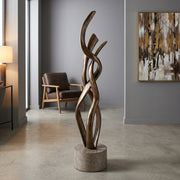 floor standing sculpture in modern living room