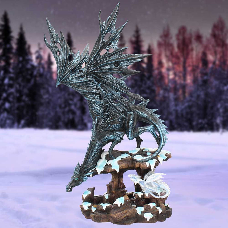 Winter Dragon Statue-Black