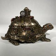 steampunk decor turtle statue