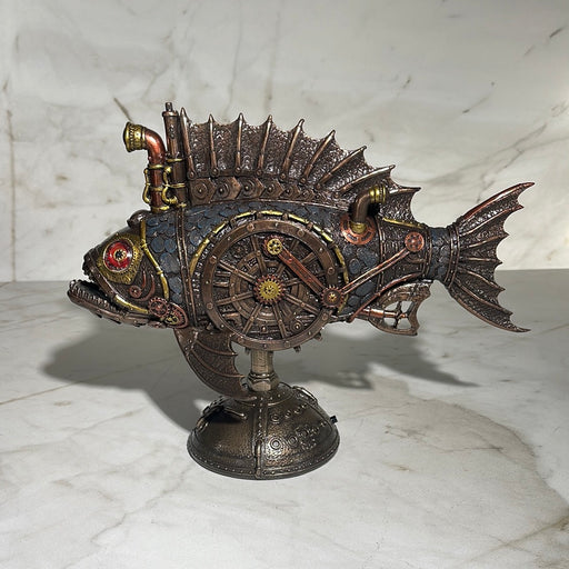 Steampunk sculpture fish