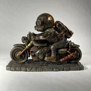 flying pig on motorcycle 