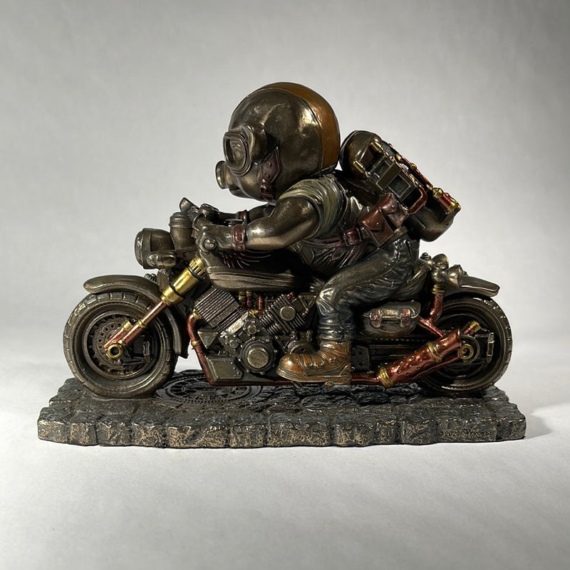 flying pig on motorcycle 
