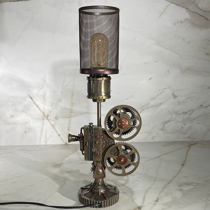 steampunk projector lamp