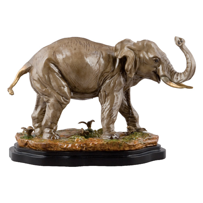 Elephant Sculpture-Porcelain & Bronze