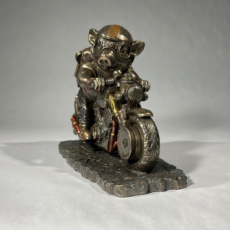 pig on motorcycle 
