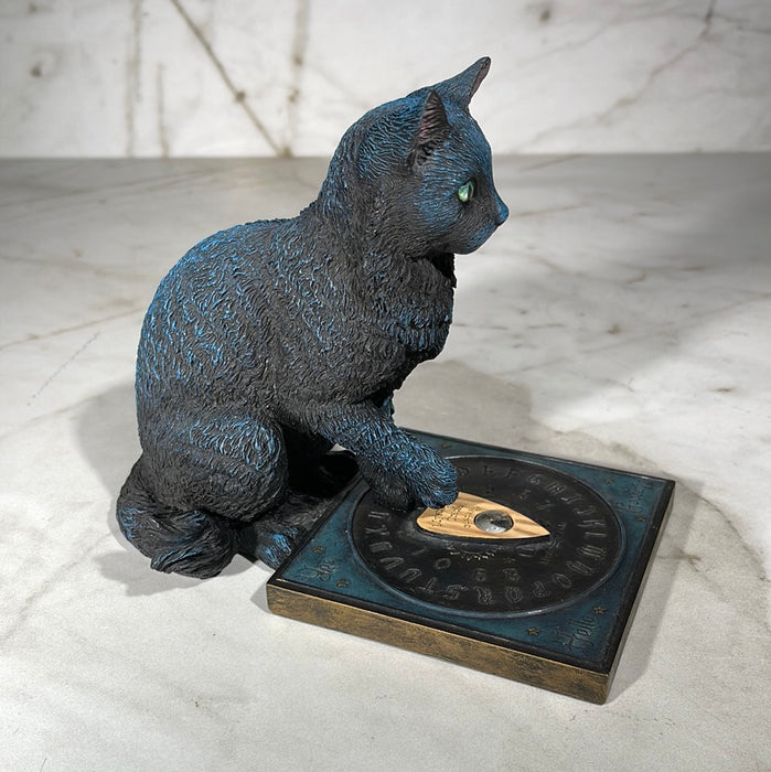 His Master's Voice- Black Cat on Ouija Board Statue