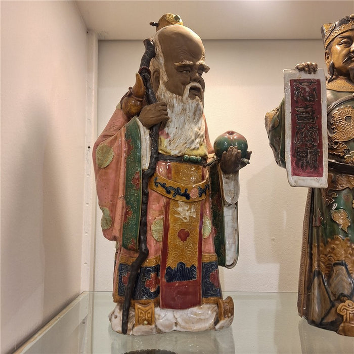 Fu Lu Shou Porcelain Statues Set of 3