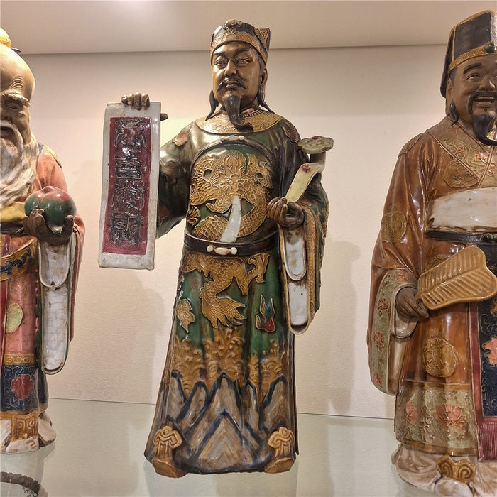 Fu Lu Shou Porcelain Statues Set of 3