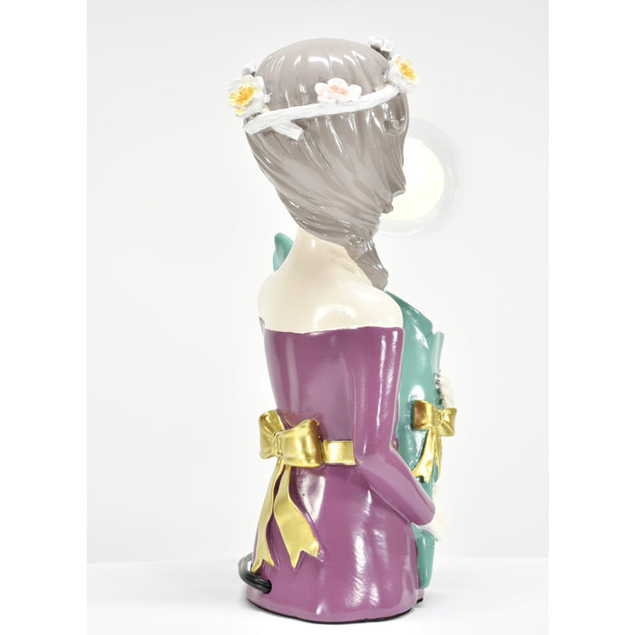 Bubble Girl Statue Lamp II