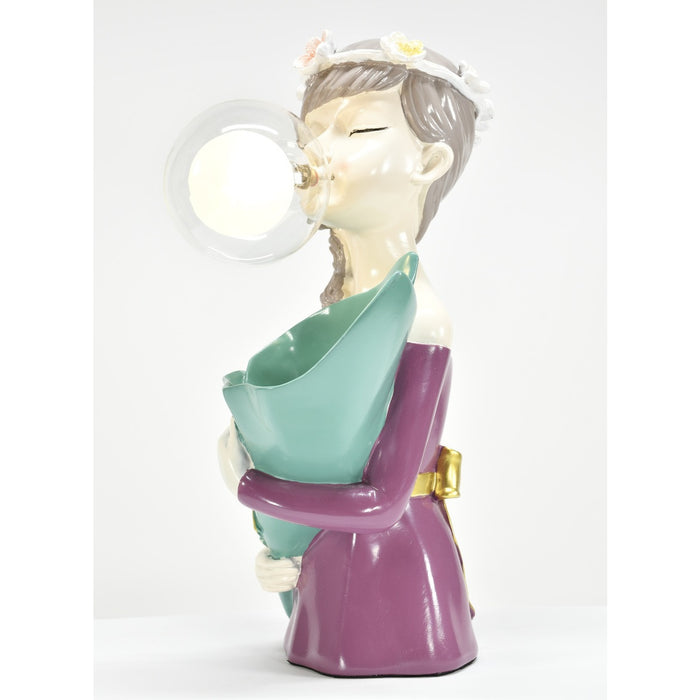 Bubble Girl Statue Lamp II