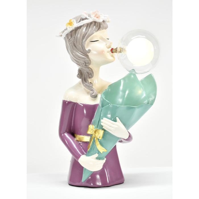 Bubble Girl Statue Lamp II
