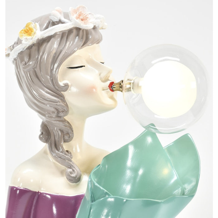 Bubble Girl Statue Lamp II
