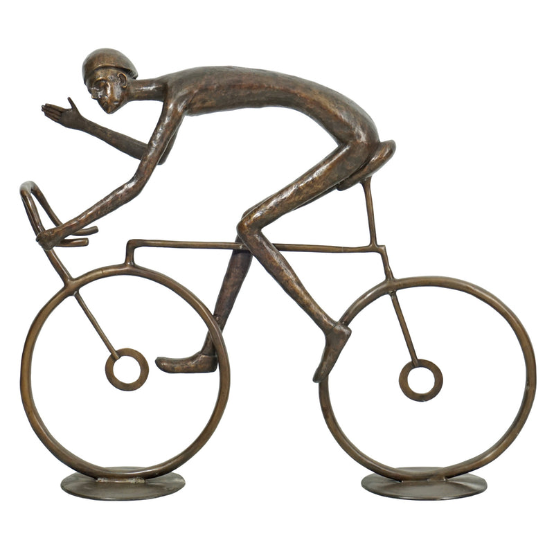 Giant Bronze Modern Cycling Statue