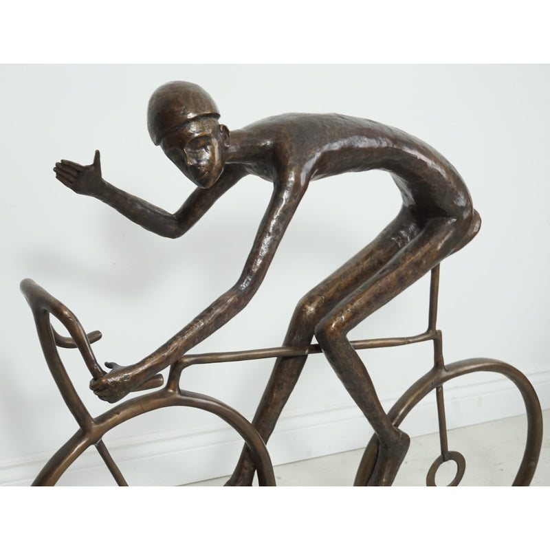 Giant Bronze Modern Cycling Statue