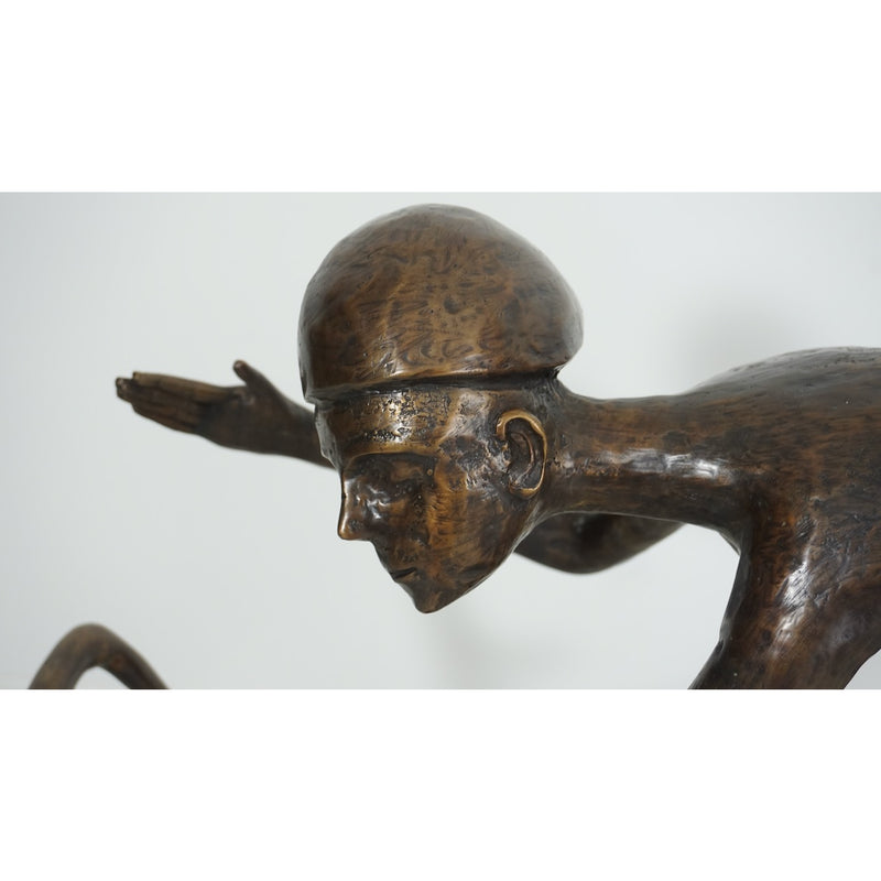 Giant Bronze Modern Cycling Statue
