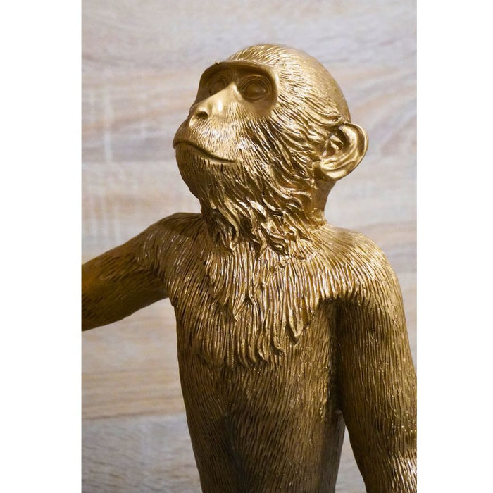 Gold Monkey Tabletop Sculpture Lamp