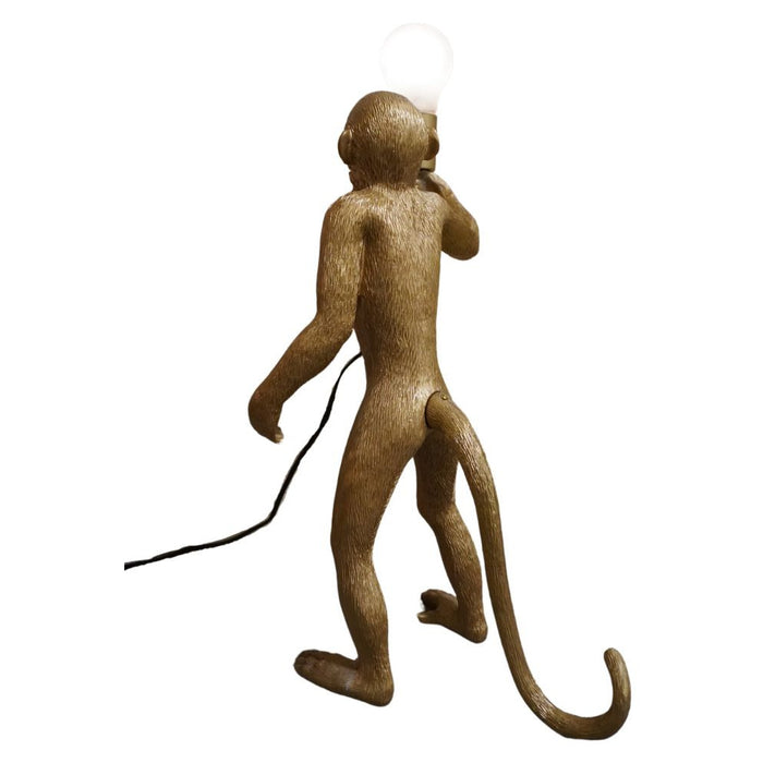 Gold Monkey Tabletop Sculpture Lamp