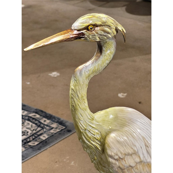 Great Egret Sculpture-Porcelain & Bronze