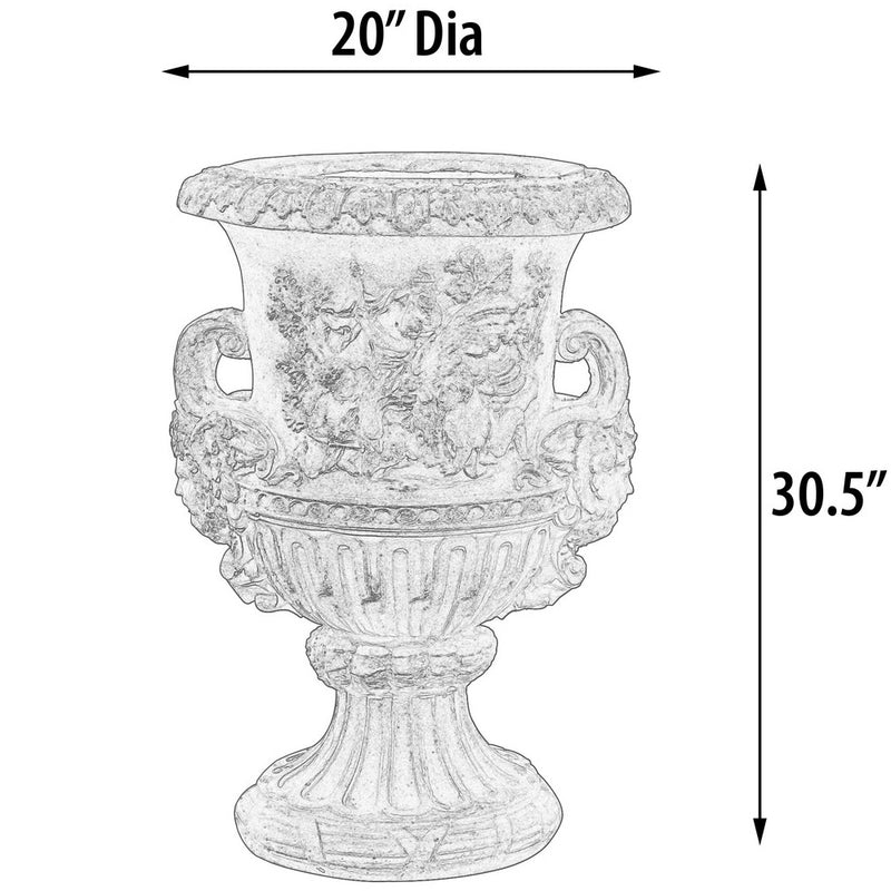 Grecian Garden Urn-30.5"H