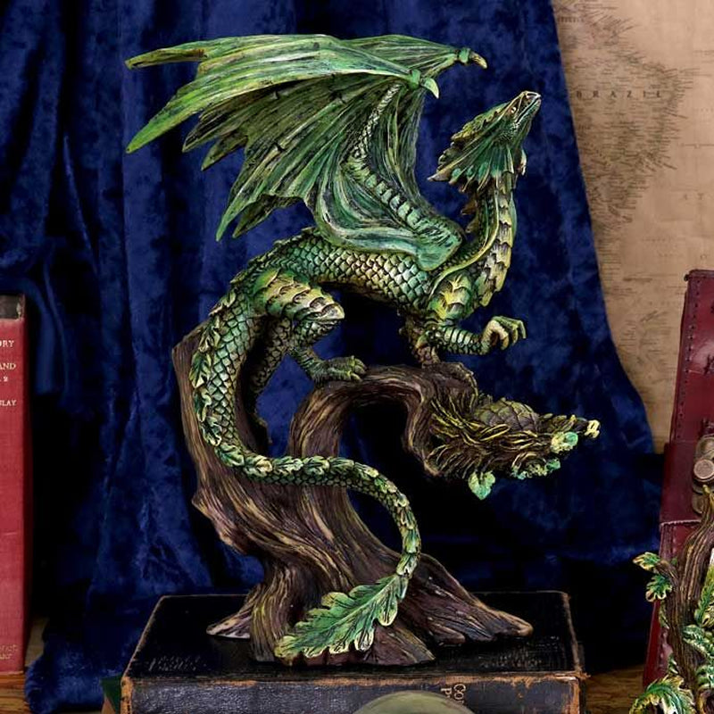 Green Forest Dragon Statue by Anne Stokes
