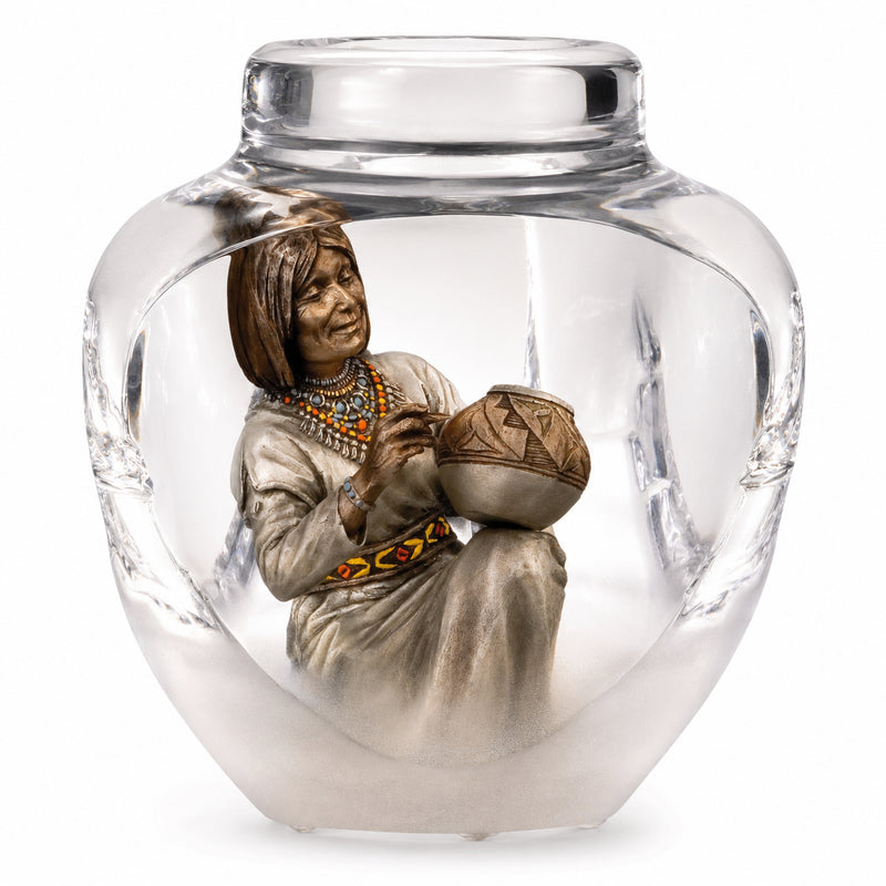 Hands of Time- Native American Female Sculpture