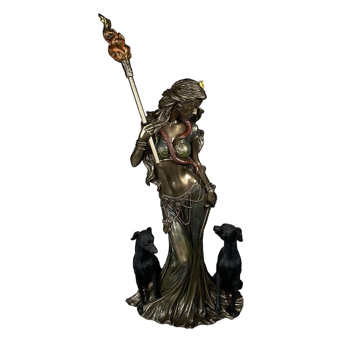 Hecate Greek Goddess of Magic with Dogs Statue