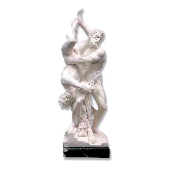 Hercules and Diomedes White Marble Statue