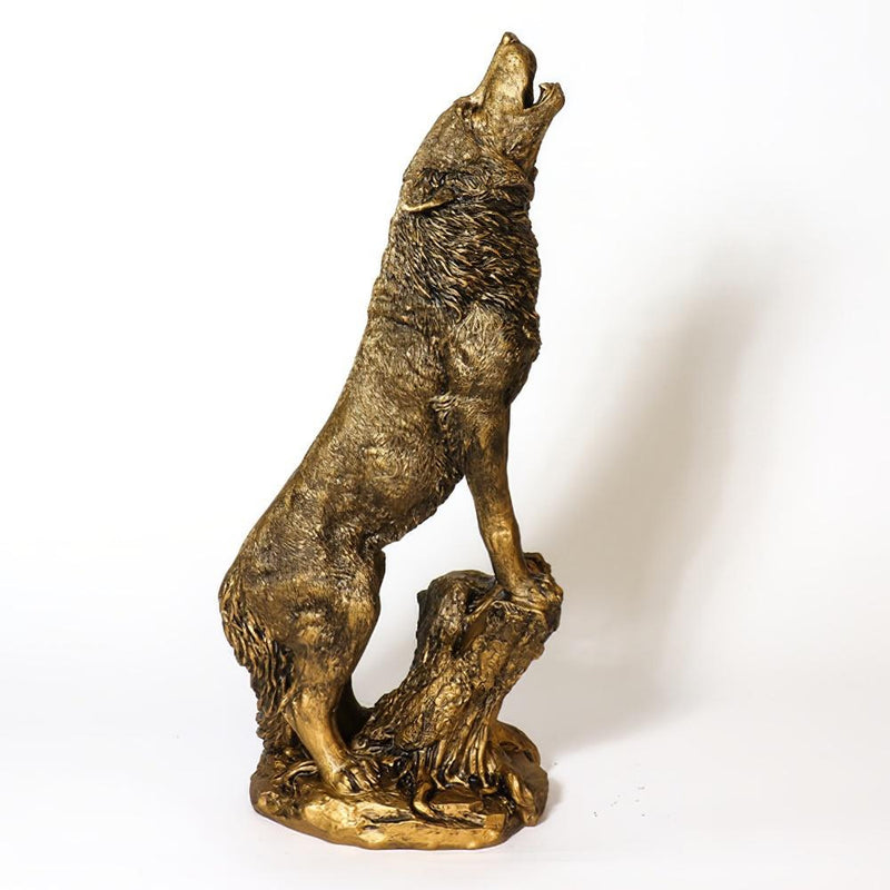 Howling Wolf Statue-37"H