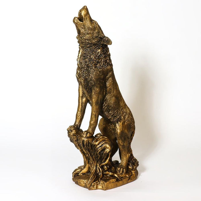 Howling Wolf Statue-37"H