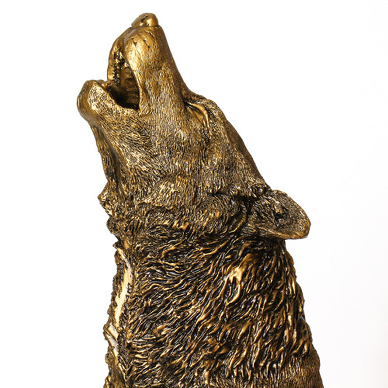 Howling Wolf Statue-37"H