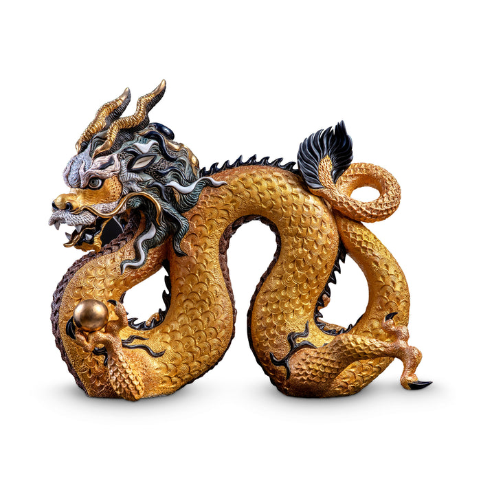 King Chinese Dragon Sculpture-Ceramic