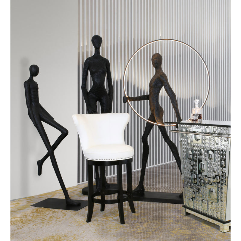 Lighted Ring Figure Floor Sculpture