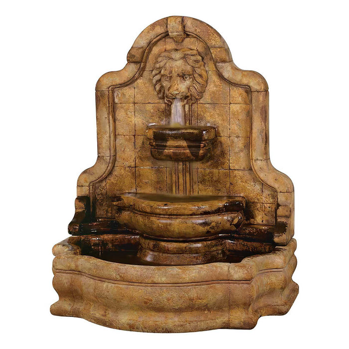 Lion Face Terrazo Fountain- Cast Stone