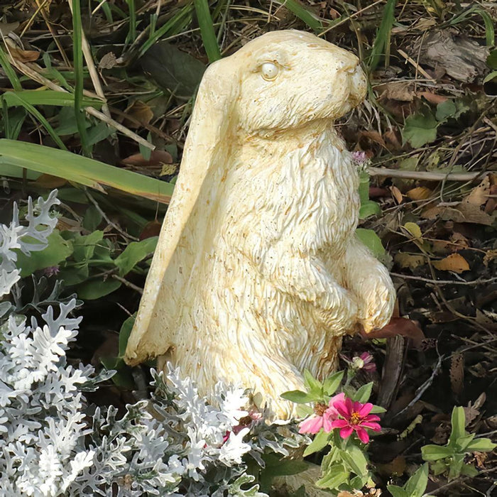 Long-Eared Bunny Rabbit Garden Statue